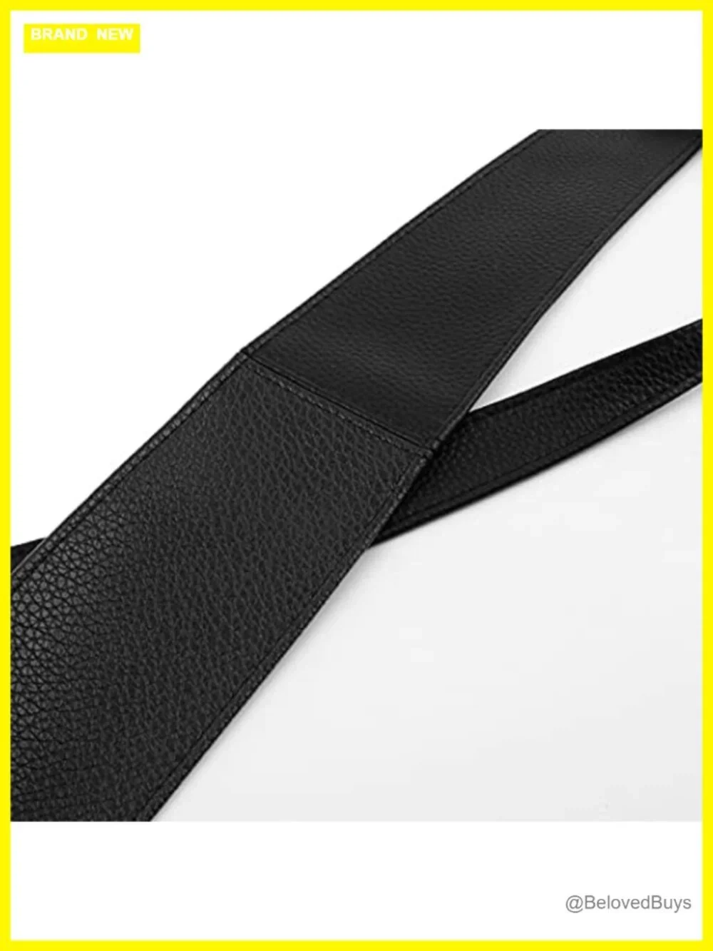 PU Leather Corset Waist Belt Retro Waspie Cinch Wide Tie Wrap Obi Style